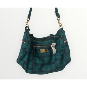 LL Bean Buffalo plaid green bag/tote purse